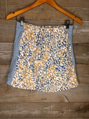 J. McLaughlin Light Blue & Multi-Color Printed A-Line Women’s tennis Skort